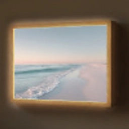 Kustlijn - Pastel - water Light Box met batterij (Wandlamp) middel -z3d_website