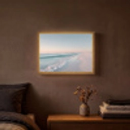 Kustlijn - Pastel - water Light Box met batterij (Wandlamp) middel -sfeer4