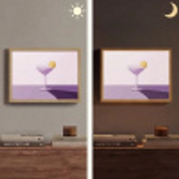 Cocktail - Paars - Minimalistisch - Citroen Light Box met batterij (Wandlamp) middel -sfeer3