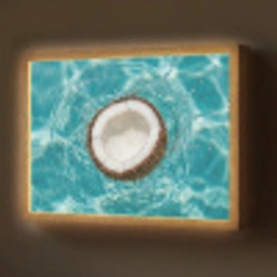 Kokosnoot - Water - Wit Light Box met batterij (Wandlamp) middel -z3d_website