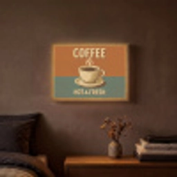 Koffie - Kop - Vintage - Quote Light Box met batterij (Wandlamp) middel -sfeer4