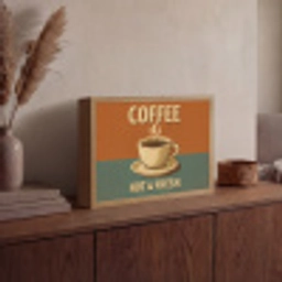 Koffie - Kop - Vintage - Quote Light Box met batterij (Wandlamp) middel -sfeer2
