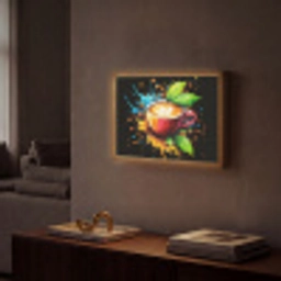 Koffie - Graffiti - Drinken - Abstract Light Box met batterij (Wandlamp) middel -sfeer1