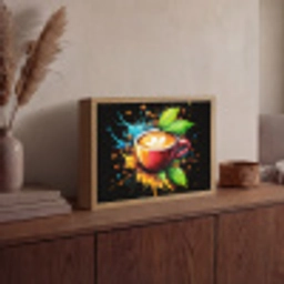 Koffie - Graffiti - Drinken - Abstract Light Box met batterij (Wandlamp) middel -sfeer2
