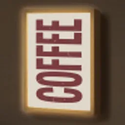 Koffie -Japandi - Rood - Vintage Light Box met batterij (Wandlamp) middel -z3d_website