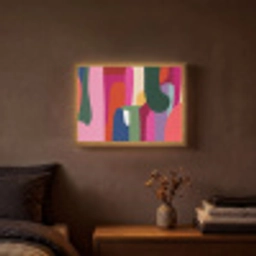 Kleurvakken - Recht - Rond - Abstract Light Box met batterij (Wandlamp) middel -sfeer4