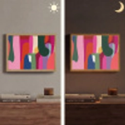 Kleurvakken - Recht - Rond - Abstract Light Box met batterij (Wandlamp) middel -sfeer3