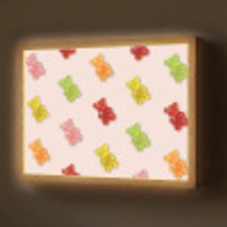 Kleur - Snoep - Roze Light Box met batterij (Wandlamp) middel -z3d_website