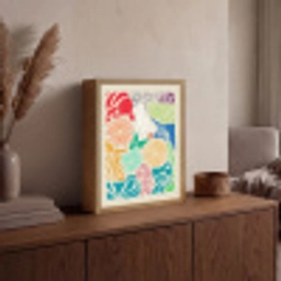 Kleurrijk - Abstract - Bloemen - Patronen Light Box met batterij (Wandlamp) middel -sfeer2