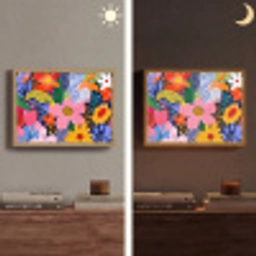Kleurrijk - Bloemen - Abstract - Stippen Light Box met batterij (Wandlamp) middel -sfeer3