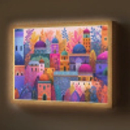 Kleurrijk paradijs - Levendig - Islamitisch Light Box met batterij (Wandlamp) middel -z3d_website