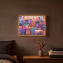 Kleurrijk paradijs - Levendig - Islamitisch Light Box met batterij (Wandlamp) middel -sfeer4