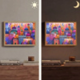 Kleurrijk paradijs - Levendig - Islamitisch Light Box met batterij (Wandlamp) middel -sfeer3