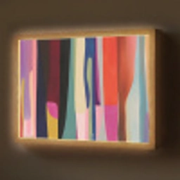 Kleurbanen - Verticaal - Kleurrijk Light Box met batterij (Wandlamp) middel -z3d_website