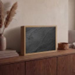 Beton - Zwart - Industrieel Light Box met batterij (Wandlamp) middel -sfeer2