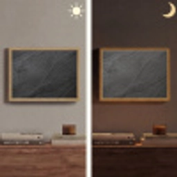 Beton - Zwart - Industrieel Light Box met batterij (Wandlamp) middel -sfeer3