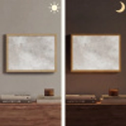 Beton - Grijs Light Box met batterij (Wandlamp) middel -sfeer3