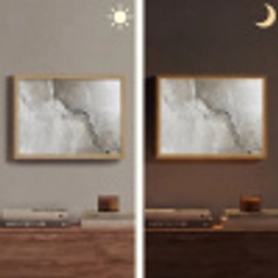 Beton - Industrieel - Grijs Light Box met batterij (Wandlamp) middel -sfeer3