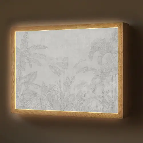 Beton - Patroon - Grijs Light Box met batterij (Wandlamp) middel -z3d_website