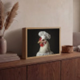 Kok - Rood - Kip Light Box met batterij (Wandlamp) middel -sfeer2