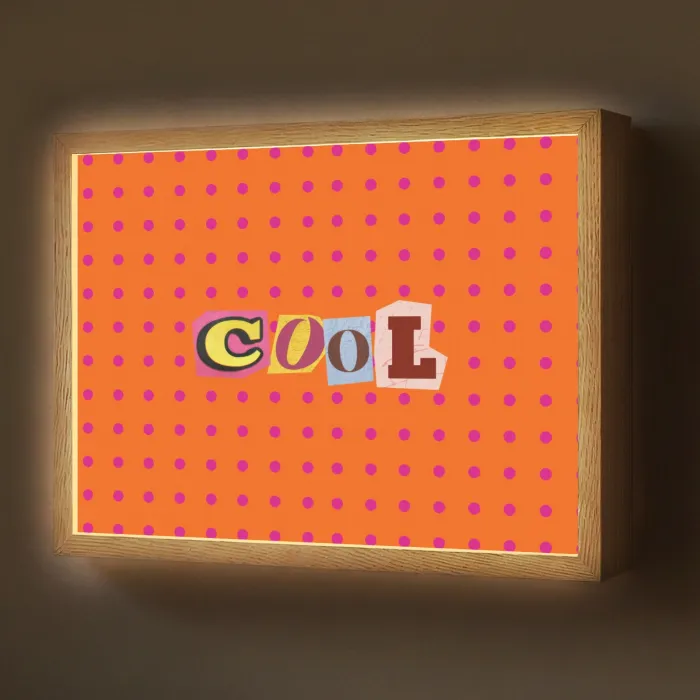 Cool - Stippen - Oranje Light Box met batterij (Wandlamp) middel -z3d_website