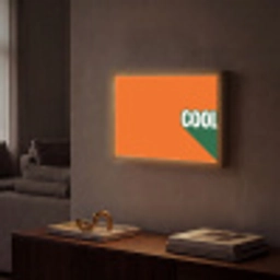 Cool - Oranje - Groen Light Box met batterij (Wandlamp) middel -sfeer1
