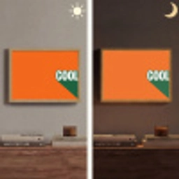 Cool - Oranje - Groen Light Box met batterij (Wandlamp) middel -sfeer3