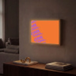 Cool - Paars - Oranje Light Box met batterij (Wandlamp) middel -sfeer1