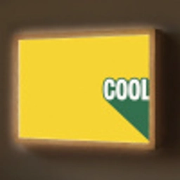Cool - Geel - Groen Light Box met batterij (Wandlamp) middel -z3d_website