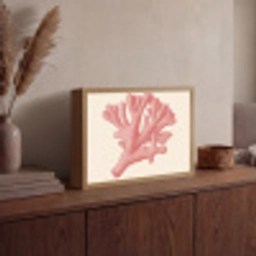 Koraal - Stipjes - Roze Light Box met batterij (Wandlamp) middel -sfeer2