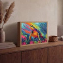 Koraal - Schildpad - Abstract - Water Light Box met batterij (Wandlamp) middel -sfeer2