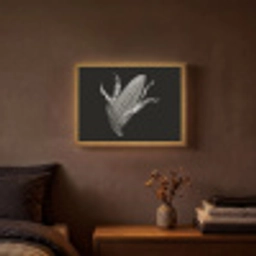 Maïskolf - Glanzend metaal - Elegant Light Box met batterij (Wandlamp) middel -sfeer4