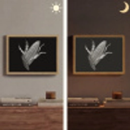 Maïskolf - Glanzend metaal - Elegant Light Box met batterij (Wandlamp) middel -sfeer3