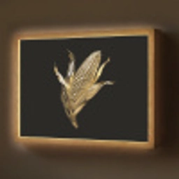 Mais - Eten - Goud - Zwart Light Box met batterij (Wandlamp) middel -z3d_website