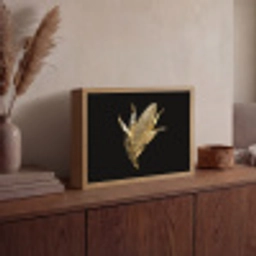 Mais - Eten - Goud - Zwart Light Box met batterij (Wandlamp) middel -sfeer2