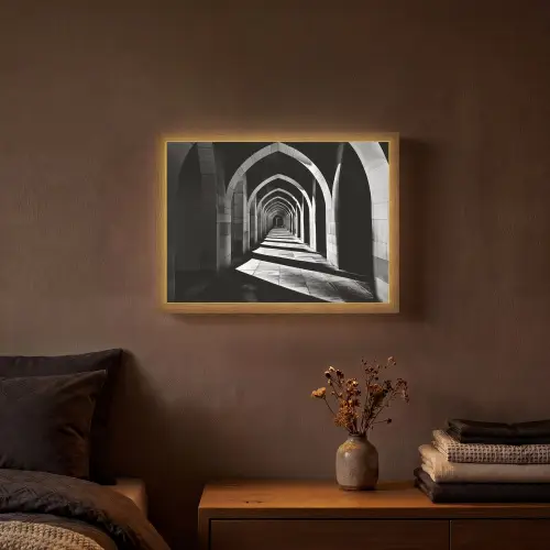 Gang - Bogen - Schaduw - Diepte Light Box met batterij (Wandlamp) middel -sfeer4