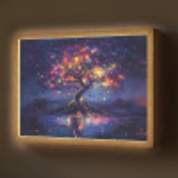 Kosmisch - lichtboom - Kerst - Kleurrijk Light Box met batterij (Wandlamp) middel -z3d_website