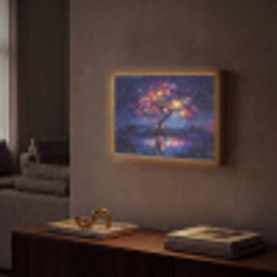 Kosmisch - lichtboom - Kerst - Kleurrijk Light Box met batterij (Wandlamp) middel -sfeer1