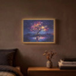 Kosmisch - lichtboom - Kerst - Kleurrijk Light Box met batterij (Wandlamp) middel -sfeer4
