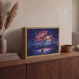 Kosmisch - lichtboom - Kerst - Kleurrijk Light Box met batterij (Wandlamp) middel -sfeer2