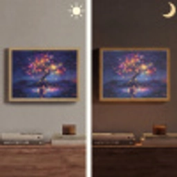 Kosmisch - lichtboom - Kerst - Kleurrijk Light Box met batterij (Wandlamp) middel -sfeer3
