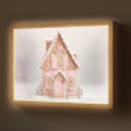 Huisje - Suiker - Pastel Light Box met batterij (Wandlamp) middel -z3d_website
