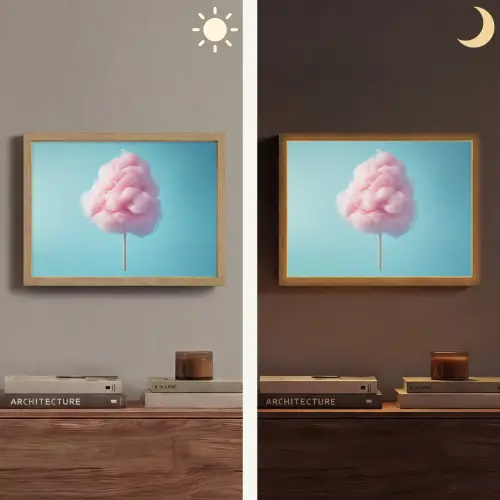Suikerspin - Zoet - Snoep Light Box met batterij (Wandlamp) middel -sfeer3