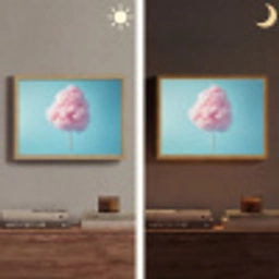 Suikerspin - Zoet - Snoep Light Box met batterij (Wandlamp) middel -sfeer3