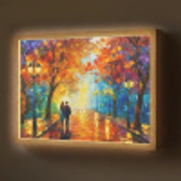 Koppel - Liefde - Bos - Kunst Light Box met batterij (Wandlamp) middel -z3d_website