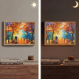 Koppel - Liefde - Bos - Kunst Light Box met batterij (Wandlamp) middel -sfeer3