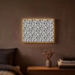 Koe - Vlekken - Patroon - Zwart Light Box met batterij (Wandlamp) middel 907 -sfeer4