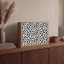 Koe - Vlekken - Patroon - Zwart Light Box met batterij (Wandlamp) middel 907 -sfeer2
