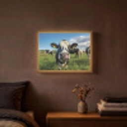 Koe - Tong - Weide Light Box met batterij (Wandlamp) middel -sfeer4