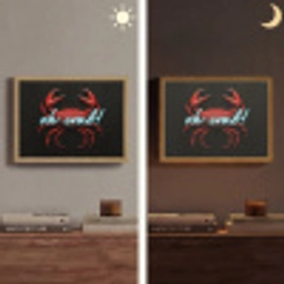 Krab - Rood - Neon - Quote Light Box met batterij (Wandlamp) middel -sfeer3